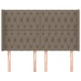 Headboard with ears in taupe gray fabric 147x16x118/128 cm by vidaXL, Headboards and footboards - Ref: Foro24-3119918, Price:...