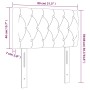 Kopfteil aus schwarzem Samt mit LED 80x7x78/88 cm von vidaXL, Kopf- und Fußteile - Ref: Foro24-3121980, Preis: 53,99 €, Rabat...