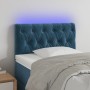 Dark blue velvet LED headboard 80x7x78/88 cm by vidaXL, Headboards and footboards - Ref: Foro24-3121982, Price: 55,55 €, Disc...