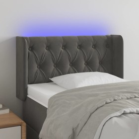 Cabecero con LED de terciopelo gris oscuro 83x16x78/88 cm de vidaXL, Cabeceros y pies de cama - Ref: Foro24-3123603, Precio: ...