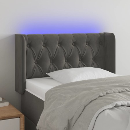 Dark gray velvet headboard with LED 83x16x78/88 cm by vidaXL, Headboards and footboards - Ref: Foro24-3123603, Price: 63,53 €...