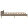 Bed frame with headboard in taupe gray fabric 140x200 cm by vidaXL, Beds and slatted bases - Ref: Foro24-3125304, Price: 264,...