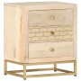 Solid gold mango wood bedside table 40x30x50 cm by vidaXL, Nightstands - Ref: Foro24-286504, Price: 173,24 €, Discount: %