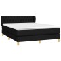 Cama box spring con colchón tela negro 140x190 cm de vidaXL, Camas y somieres - Ref: Foro24-3127039, Precio: 465,05 €, Descue...