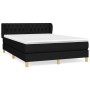 Cama box spring con colchón tela negro 140x200 cm de vidaXL, Camas y somieres - Ref: Foro24-3127047, Precio: 468,84 €, Descue...