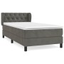 Cama box spring con colchón terciopelo gris oscuro 80x200 cm de vidaXL, Camas y somieres - Ref: Foro24-3127638, Precio: 282,3...