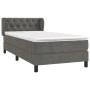 Cama box spring con colchón terciopelo gris oscuro 80x200 cm de vidaXL, Camas y somieres - Ref: Foro24-3127638, Precio: 283,5...