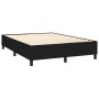 Box spring bed with black fabric mattress 140x200 cm by vidaXL, Beds and slatted bases - Ref: Foro24-3128207, Price: 539,99 €...