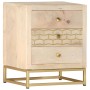 Solid gold mango wood bedside table 40x30x50 cm by vidaXL, Nightstands - Ref: Foro24-286504, Price: 173,24 €, Discount: %