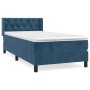 Cama box spring con colchón terciopelo azul oscuro 80x200 cm de vidaXL, Camas y somieres - Ref: Foro24-3131109, Precio: 301,9...