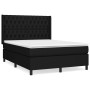 Box spring bed with black fabric mattress 140x190 cm by vidaXL, Beds and slatted bases - Ref: Foro24-3131667, Price: 544,44 €...