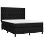 Box spring bed with black fabric mattress 140x190 cm by vidaXL, Beds and slatted bases - Ref: Foro24-3131667, Price: 544,44 €...