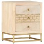 Solid gold mango wood bedside table 40x30x50 cm by vidaXL, Nightstands - Ref: Foro24-286504, Price: 173,24 €, Discount: %