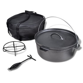 Dutch Oven inklusive Zubehör, 11,3 L von vidaXL, Eisentöpfe - Ref: Foro24-41564, Preis: 88,17 €, Rabatt: %