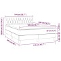 Boxspringbettmatratze und LED-Leuchten dunkelgrauer Stoff 140x200 cm von vidaXL, Betten und Lattenroste - Ref: Foro24-3133958...