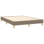 Cama box spring colchón y luces LED tela gris taupe 140x190 cm de vidaXL, Camas y somieres - Ref: Foro24-3133953, Precio: 482...