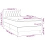 Cama box spring colchón y LED terciopelo negro 100x200 cm de vidaXL, Camas y somieres - Ref: Foro24-3134569, Precio: 332,79 €...