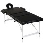 Klappbarer Massagetisch aus Aluminium mit drei schwarzen Körpern von vidaXL, Massageliegen - Ref: Foro24-110092, Preis: 176,8...