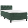 Box spring bed with dark green velvet mattress 90x190 cm by vidaXL, Beds and slatted bases - Ref: Foro24-3141458, Price: 312,...