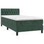 Box spring bed with dark green velvet mattress 90x190 cm by vidaXL, Beds and slatted bases - Ref: Foro24-3141458, Price: 312,...