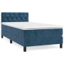 Box spring bed with dark blue velvet mattress 80x200 cm by vidaXL, Beds and slatted bases - Ref: Foro24-3141453, Price: 292,2...