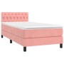 Box spring bed with pink velvet mattress 100x200 cm by vidaXL, Beds and slatted bases - Ref: Foro24-3141472, Price: 328,55 €,...