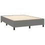 Cama box spring con colchón tela gris oscuro 140x190 cm de vidaXL, Camas y somieres - Ref: Foro24-3142010, Precio: 572,86 €, ...