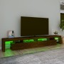 Mueble de TV con luces LED marrón roble 260x36,5x40 cm de vidaXL, Muebles TV - Ref: Foro24-3152825, Precio: 174,46 €, Descuen...