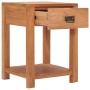 Mesita de noche de madera maciza de teca 35x35x50 cm de vidaXL, Mesitas de noche - Ref: Foro24-287231, Precio: 101,16 €, Desc...