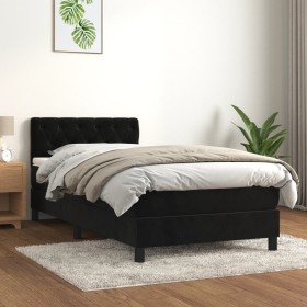 Cama box spring con colchón terciopelo negro 80x200 cm de vidaXL, Camas y somieres - Ref: Foro24-3141451, Precio: 277,68 €, D...