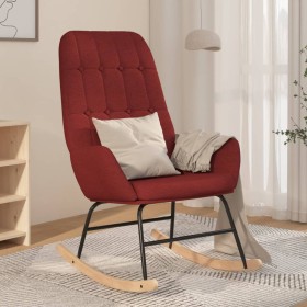 Silla mecedora de tela rojo vino tinto de vidaXL, Mecedoras - Ref: Foro24-341261, Precio: 104,99 €, Descuento: %