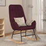 Silla mecedora de tela morada de vidaXL, Mecedoras - Ref: Foro24-341263, Precio: 109,99 €, Descuento: %