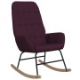 Silla mecedora de tela morada de vidaXL, Mecedoras - Ref: Foro24-341263, Precio: 109,99 €, Descuento: %