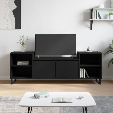 Black plywood TV cabinet 160x35x55 cm by vidaXL, TV Furniture - Ref: Foro24-831349, Price: 72,99 €, Discount: %