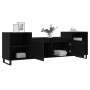 Black plywood TV cabinet 160x35x55 cm by vidaXL, TV Furniture - Ref: Foro24-831349, Price: 72,99 €, Discount: %