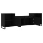 Black plywood TV cabinet 160x35x55 cm by vidaXL, TV Furniture - Ref: Foro24-831349, Price: 72,99 €, Discount: %