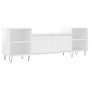 Glossy white plywood TV cabinet 160x35x55 cm by vidaXL, TV Furniture - Ref: Foro24-831342, Price: 77,42 €, Discount: %