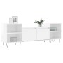 Glossy white plywood TV cabinet 160x35x55 cm by vidaXL, TV Furniture - Ref: Foro24-831342, Price: 77,42 €, Discount: %