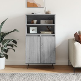 Sonoma gray plywood tall sideboard 60x36x110 cm by vidaXL, Sideboards - Ref: Foro24-831490, Price: 74,99 €, Discount: %