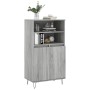 Aparador alto de madera contrachapada gris Sonoma 60x36x110 cm de vidaXL, Aparadores - Ref: Foro24-831490, Precio: 74,99 €, D...