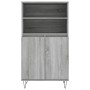 Aparador alto de madera contrachapada gris Sonoma 60x36x110 cm de vidaXL, Aparadores - Ref: Foro24-831490, Precio: 74,99 €, D...