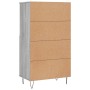 Aparador alto de madera contrachapada gris Sonoma 60x36x110 cm de vidaXL, Aparadores - Ref: Foro24-831490, Precio: 74,99 €, D...