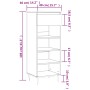 White plywood shoe cabinet 40x36x105 cm by vidaXL, Shoe racks and shoe organizers - Ref: Foro24-831452, Price: 44,15 €, Disco...