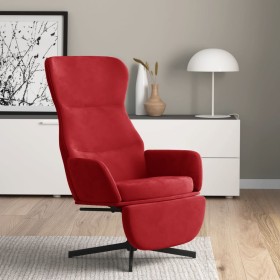 Relaxation armchair with red velvet footrest by vidaXL, Armchairs - Ref: Foro24-3097500, Price: 154,99 €, Discount: %