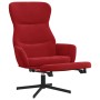 Sillón de relax con reposapiés terciopelo rojo tinto de vidaXL, Sillones - Ref: Foro24-3097500, Precio: 154,99 €, Descuento: %