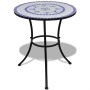 Blue and white mosaic terrace bistro table 60 cm by vidaXL, Garden tables - Ref: Foro24-41530, Price: 88,14 €, Discount: %