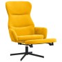 Sillón de relax con reposapiés terciopelo amarillo mostaza de vidaXL, Sillones - Ref: Foro24-3097502, Precio: 138,30 €, Descu...