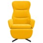 Sillón de relax con reposapiés terciopelo amarillo mostaza de vidaXL, Sillones - Ref: Foro24-3097502, Precio: 138,30 €, Descu...