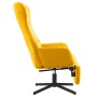 Sillón de relax con reposapiés terciopelo amarillo mostaza de vidaXL, Sillones - Ref: Foro24-3097502, Precio: 138,30 €, Descu...