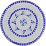 Blue and white mosaic terrace bistro table 60 cm by vidaXL, Garden tables - Ref: Foro24-41530, Price: 88,14 €, Discount: %